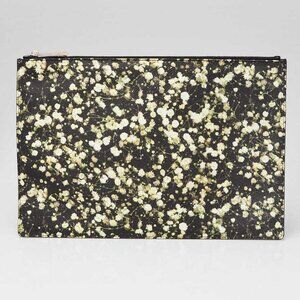 Givenchy Green/Black Floral-Print Coated Canvas Clutch Bag